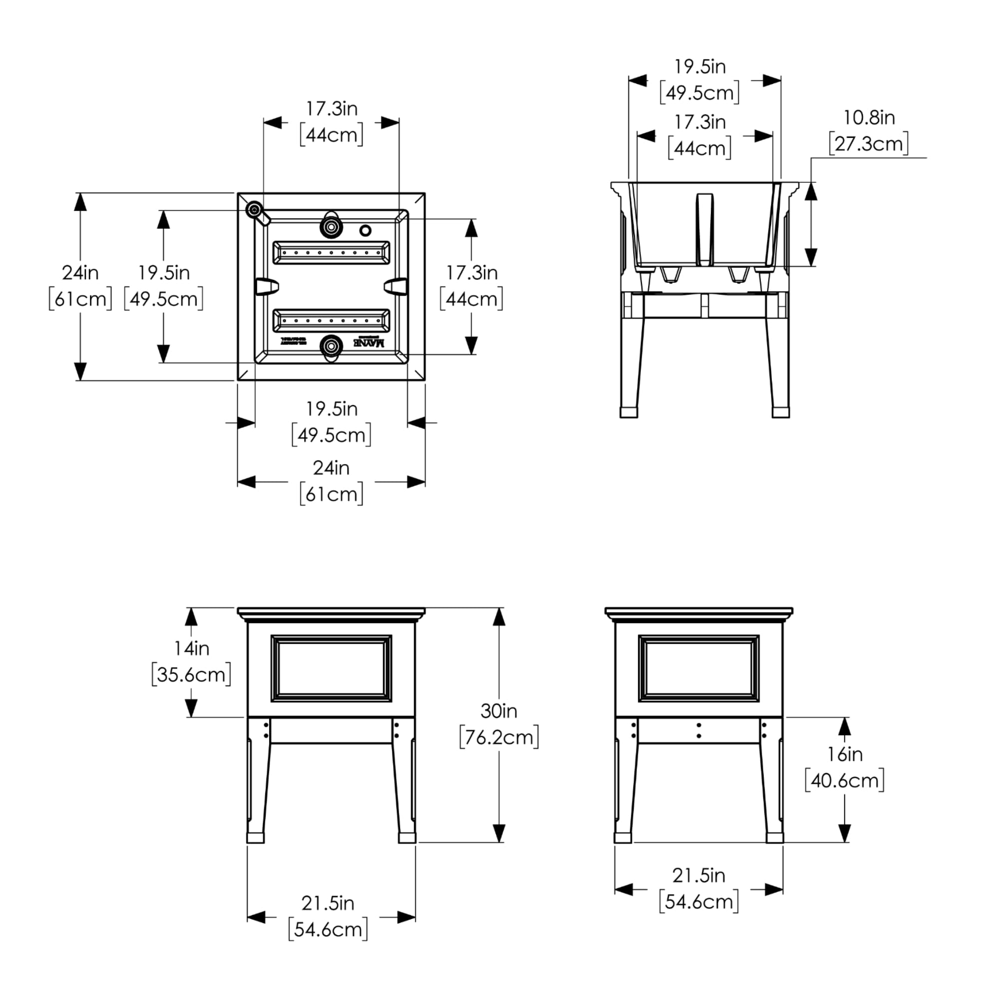 Fairfield 24x24 Elevated Garden Bed - White - Image 10