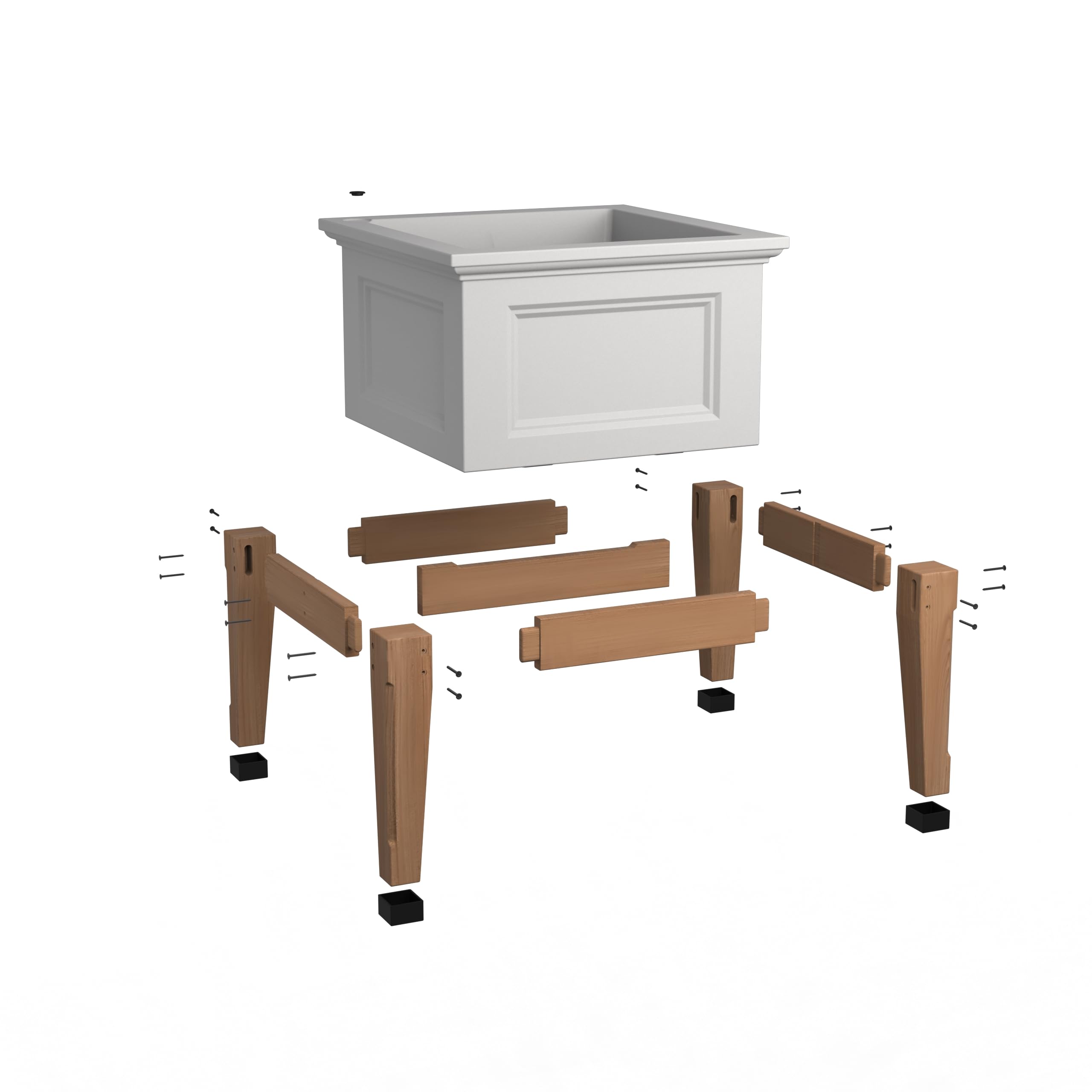 Fairfield 24x24 Elevated Garden Bed - White - Image 3