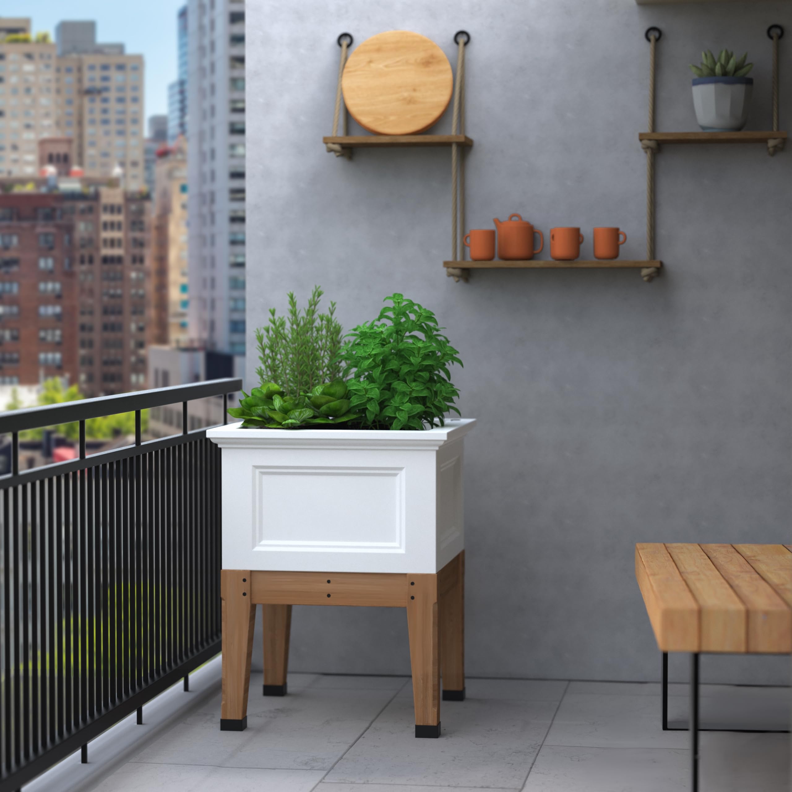 Fairfield 24x24 Elevated Garden Bed - White - Image 5