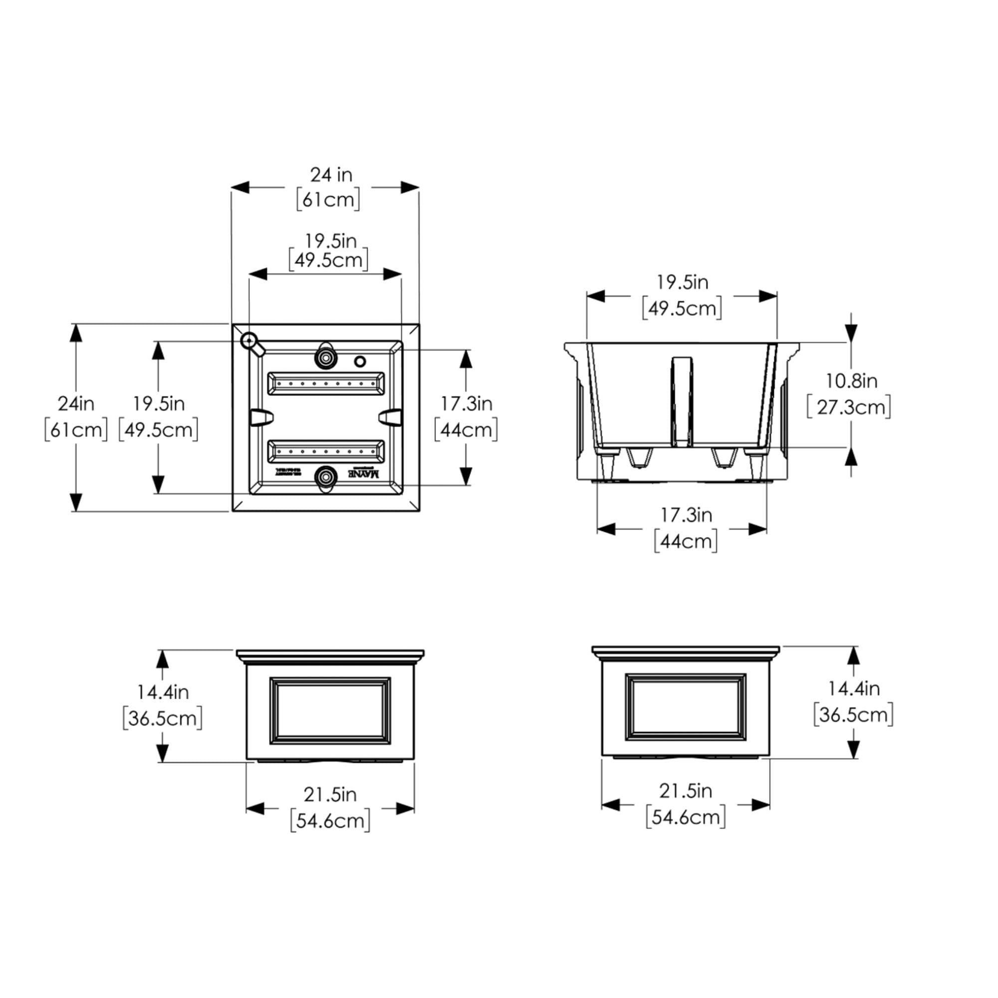 Mayne Fairfield 24x24 Garden Bed - Graphite Grey - Image 7