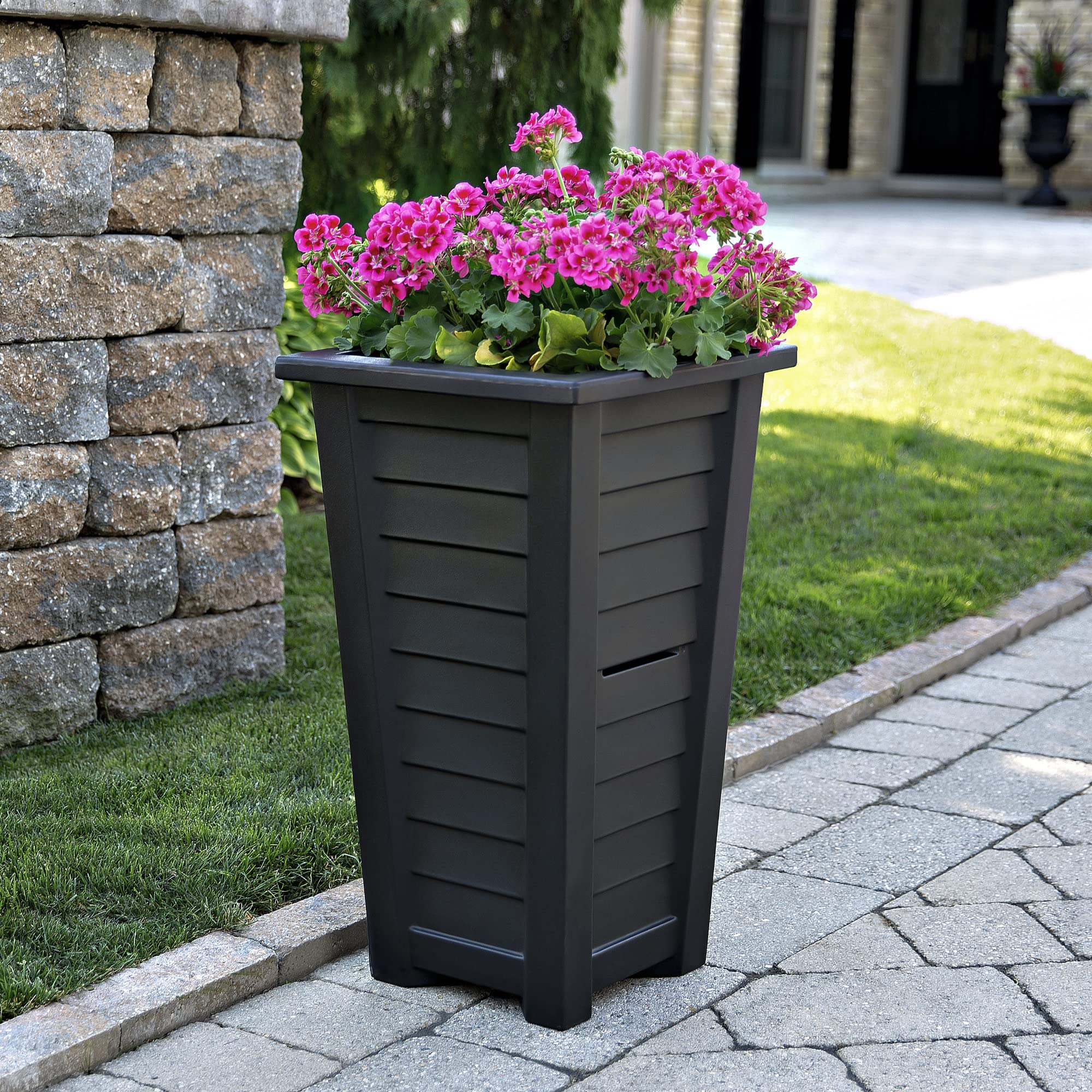 Mayne 5868-B Lakeland Tall Patio Planter, Black - Image 3