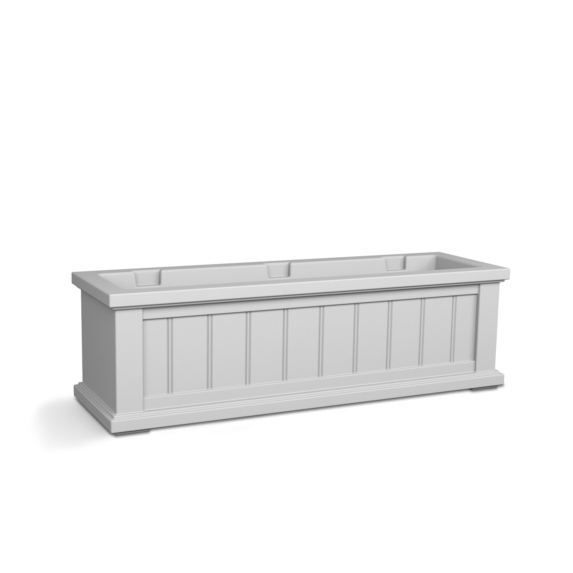 Mayne Cape Cod 3ft White Window Box with 6.5 Gallon Reservoir, 36in L x 11in W x 10.8in H + Fairfield Decorative Brackets, White, 2 Count - Image 3
