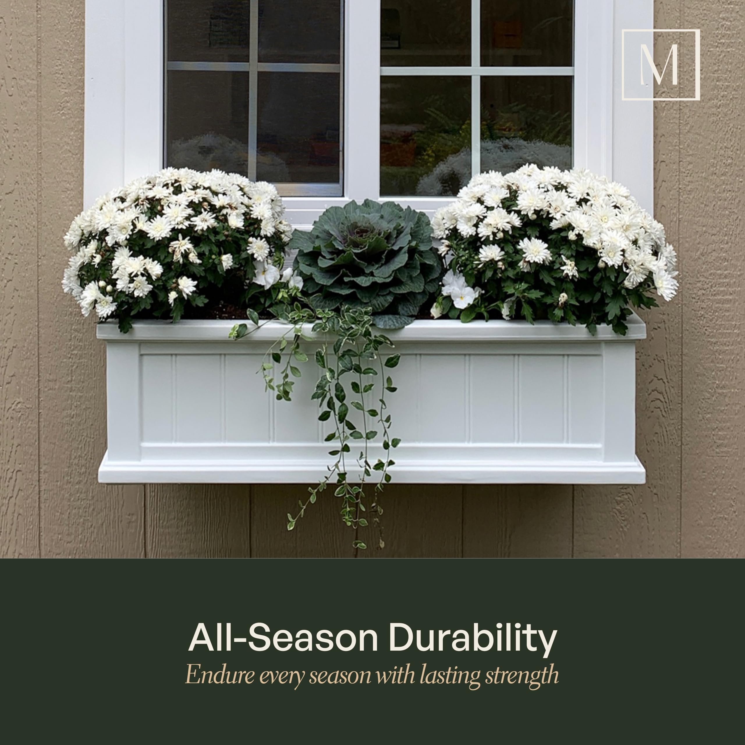 Mayne Cape Cod 5-Foot Window Box – Self-Watering, Weather-Resistant Planter for Flowers – Durable Design for Outdoor Use, Perfect for Windows - Image 5