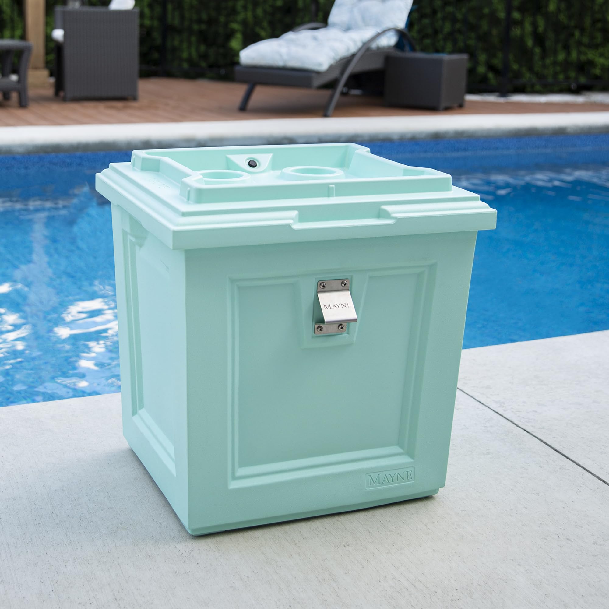 Mayne Fairfield Patio Cooler - Mint - 17in L x 20in W x 20in H - 50 Quart Capacity - Fade Resistant - Polyethylene (4862-MT) - Image 10