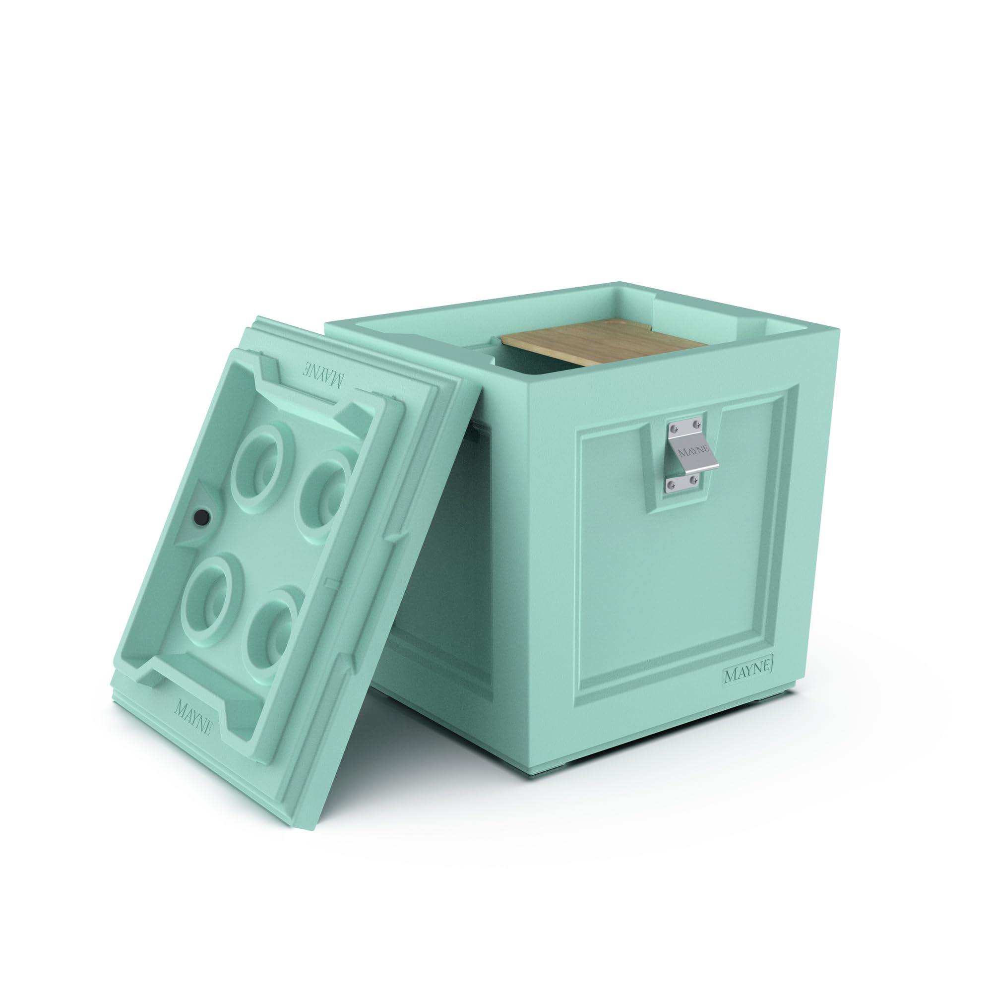 Mayne Fairfield Patio Cooler - Mint - 17in L x 20in W x 20in H - 50 Quart Capacity - Fade Resistant - Polyethylene (4862-MT) - Image 3