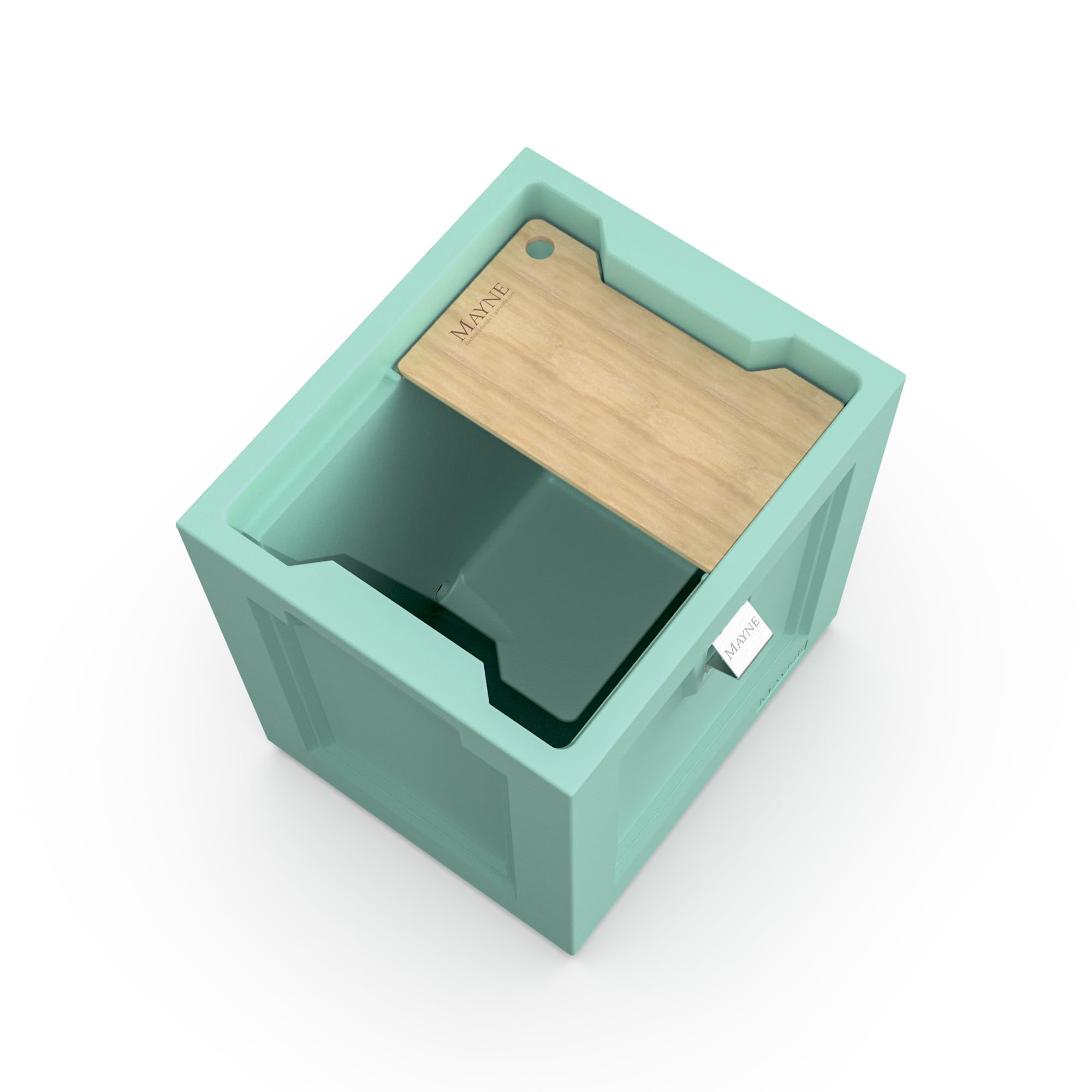 Mayne Fairfield Patio Cooler - Mint - 17in L x 20in W x 20in H - 50 Quart Capacity - Fade Resistant - Polyethylene (4862-MT) - Image 4