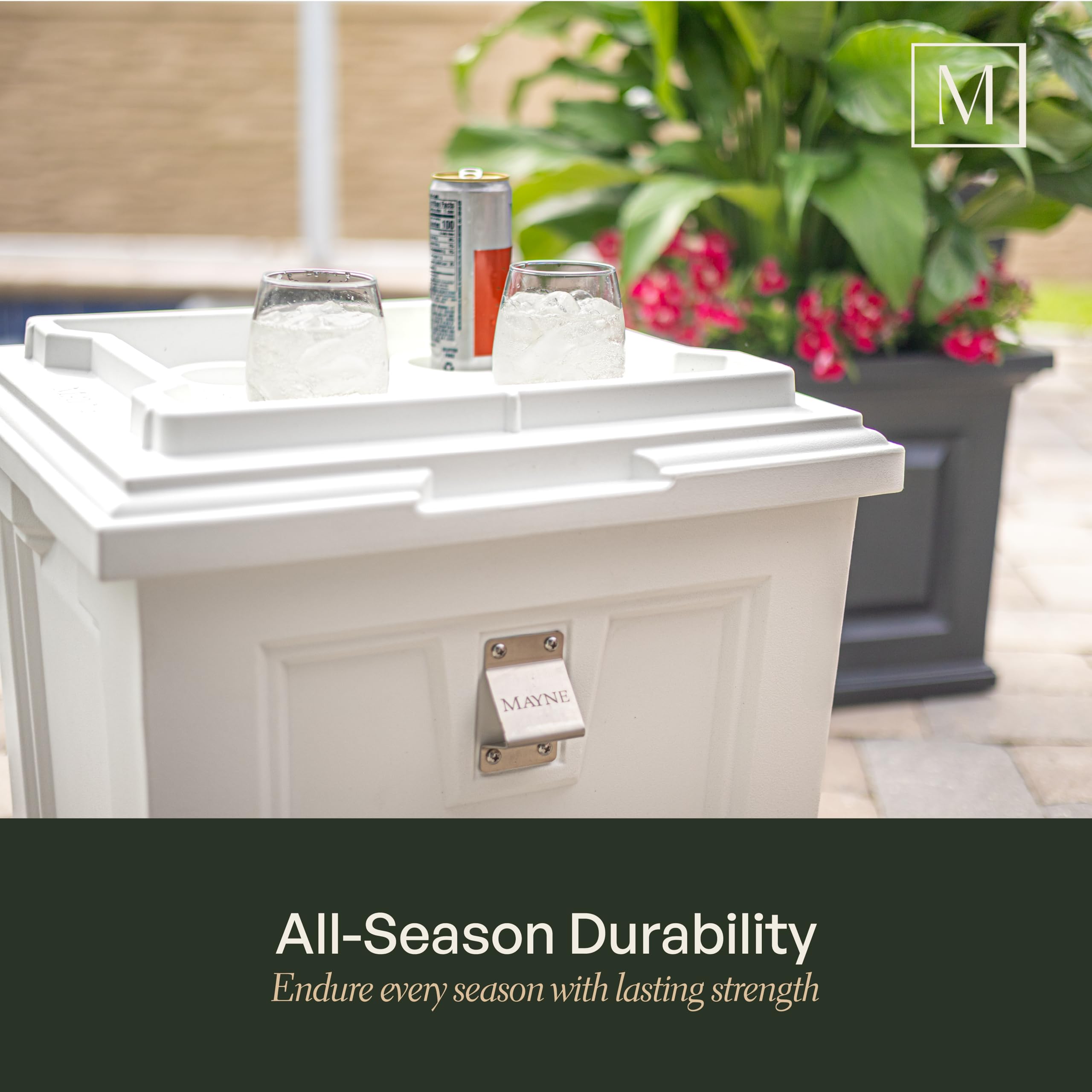 Mayne Fairfield Patio Cooler - Mint - 17in L x 20in W x 20in H - 50 Quart Capacity - Fade Resistant - Polyethylene (4862-MT) - Image 7