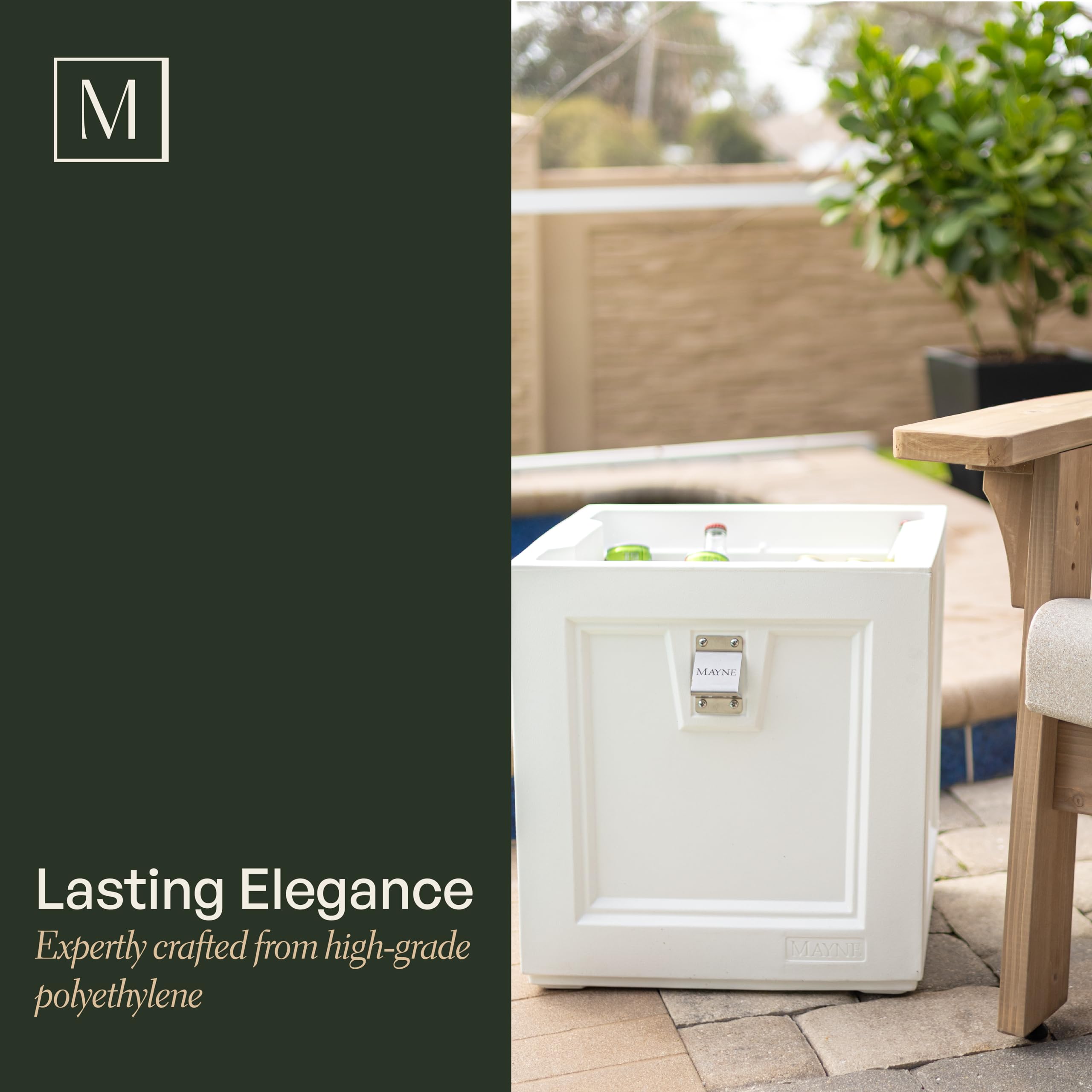 Mayne Fairfield Patio Cooler - Mint - 17in L x 20in W x 20in H - 50 Quart Capacity - Fade Resistant - Polyethylene (4862-MT) - Image 9