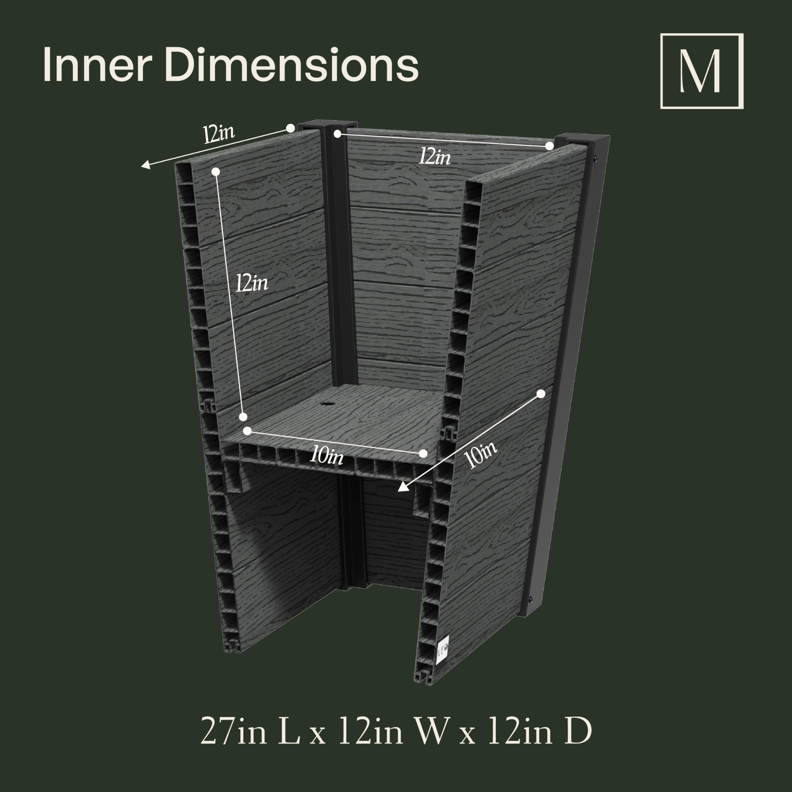 Mayne Horizon 30-Inch Long Rectangular Planter Box – Modern Trough-Style Faux Wood Grain Design for Outdoor Spaces, Durable All-Season Flower Box with Drainage Hole, Easy Assembly - Image 5