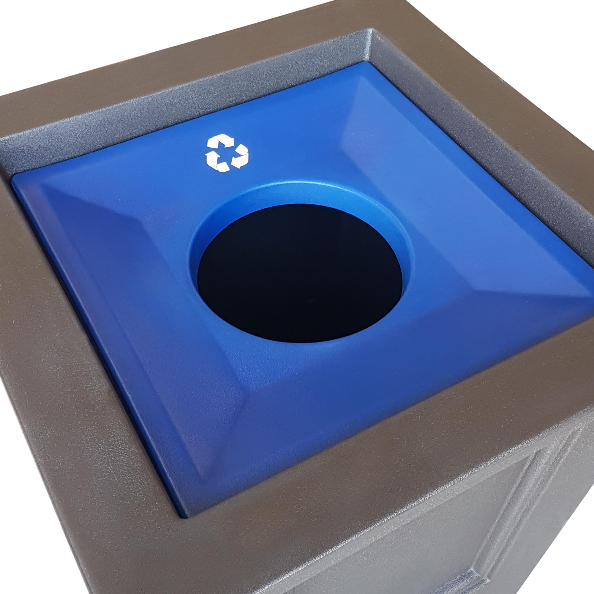 Mayne Inc. Fairfield 40in Tall Waste Bin - Espresso - 22in L x 22in W x 40in H - Made with Polyethylene - 24 Gallons of Capacity (8874-ES) - Image 3