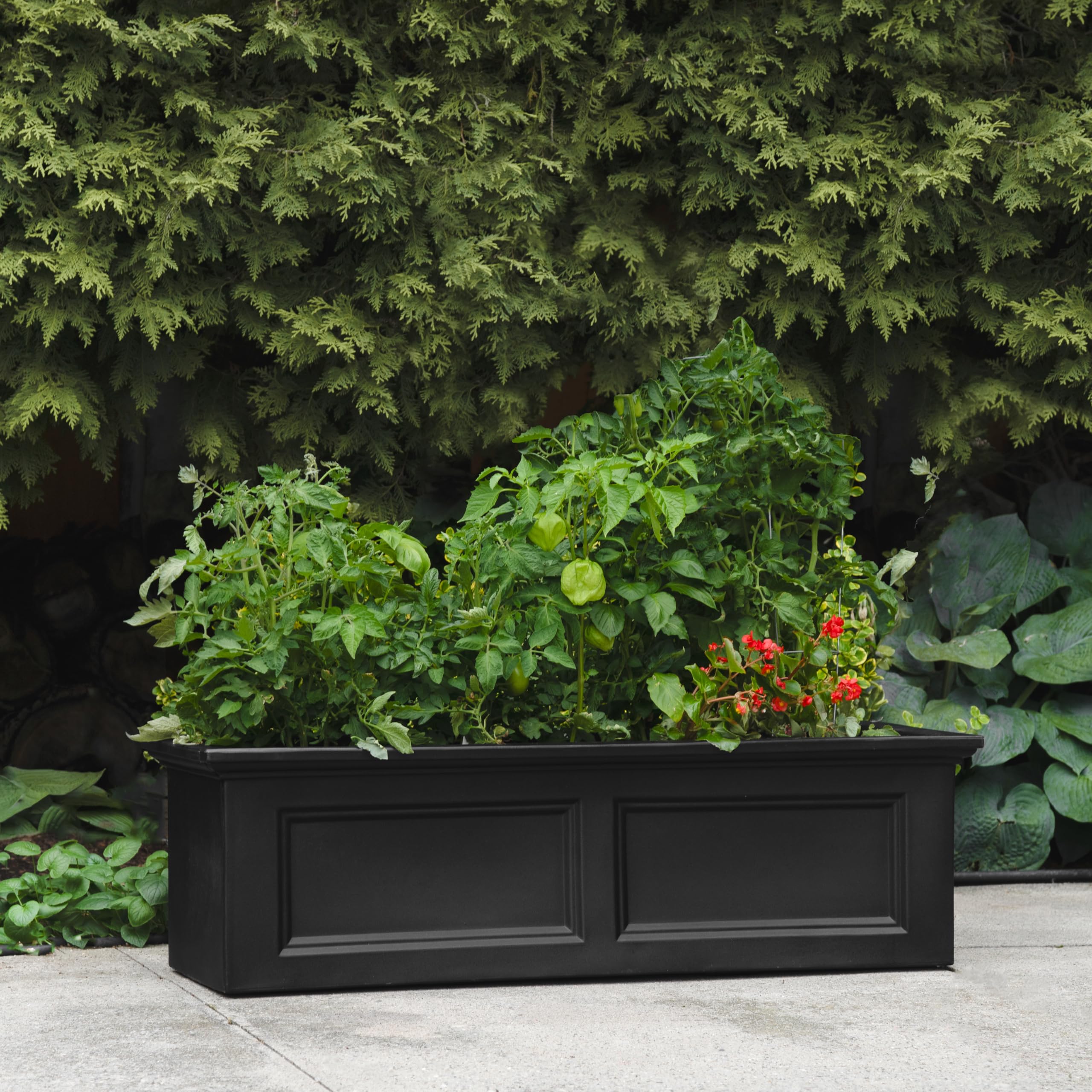 Mayne Inc. Fairfield 48in Garden Bed - Black - 48in L x 18in W x 14in H - with Gallon Built-in Water Reservoir (4889-B) - Image 3