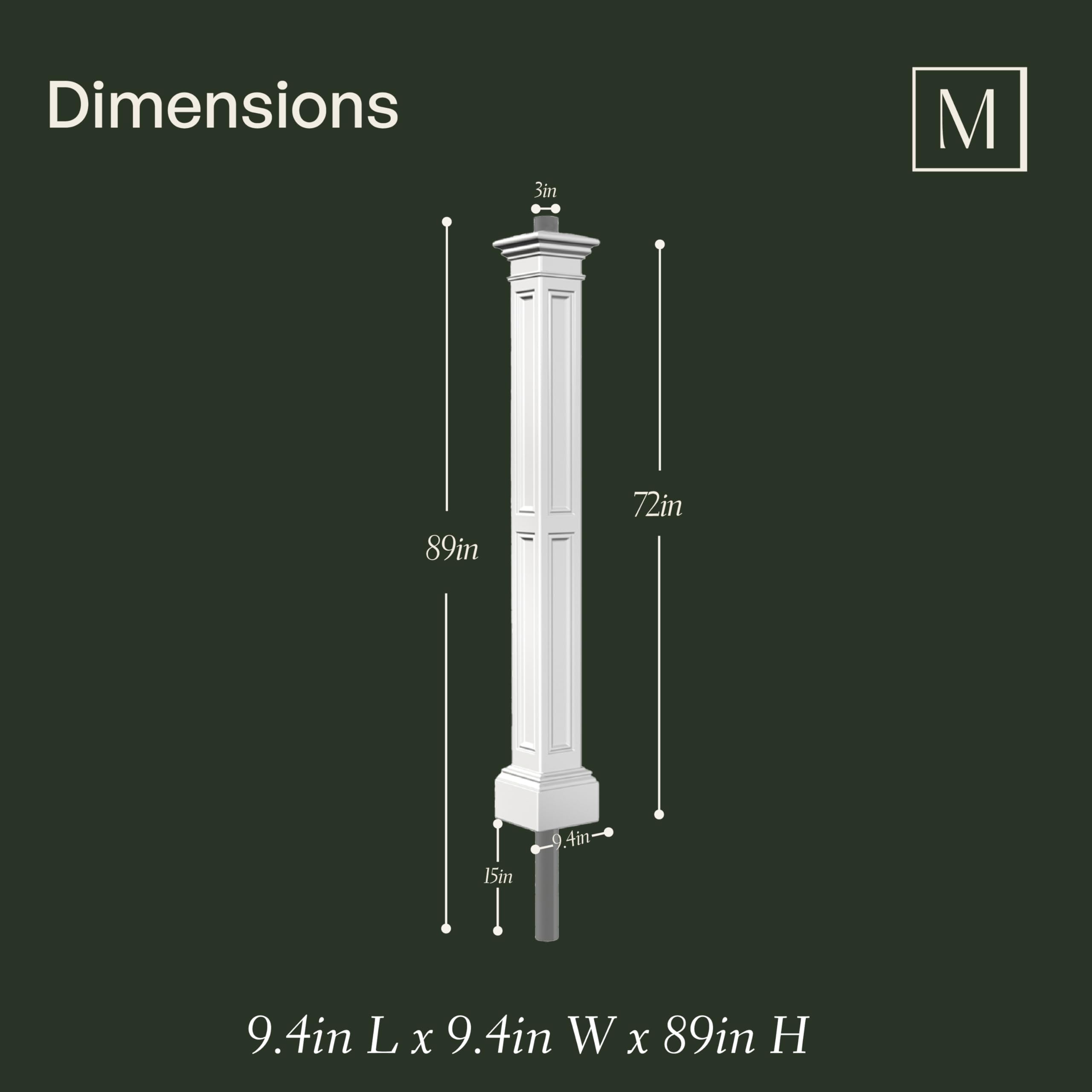 Mayne Liberty Heavy Duty Outdoor Lamp Post - Easy Install for Porch & Patio Lights, Weather & Fade Resistant, Shock Resistant, Long Lasting Outdoor Lighting Fixtures - Image 3