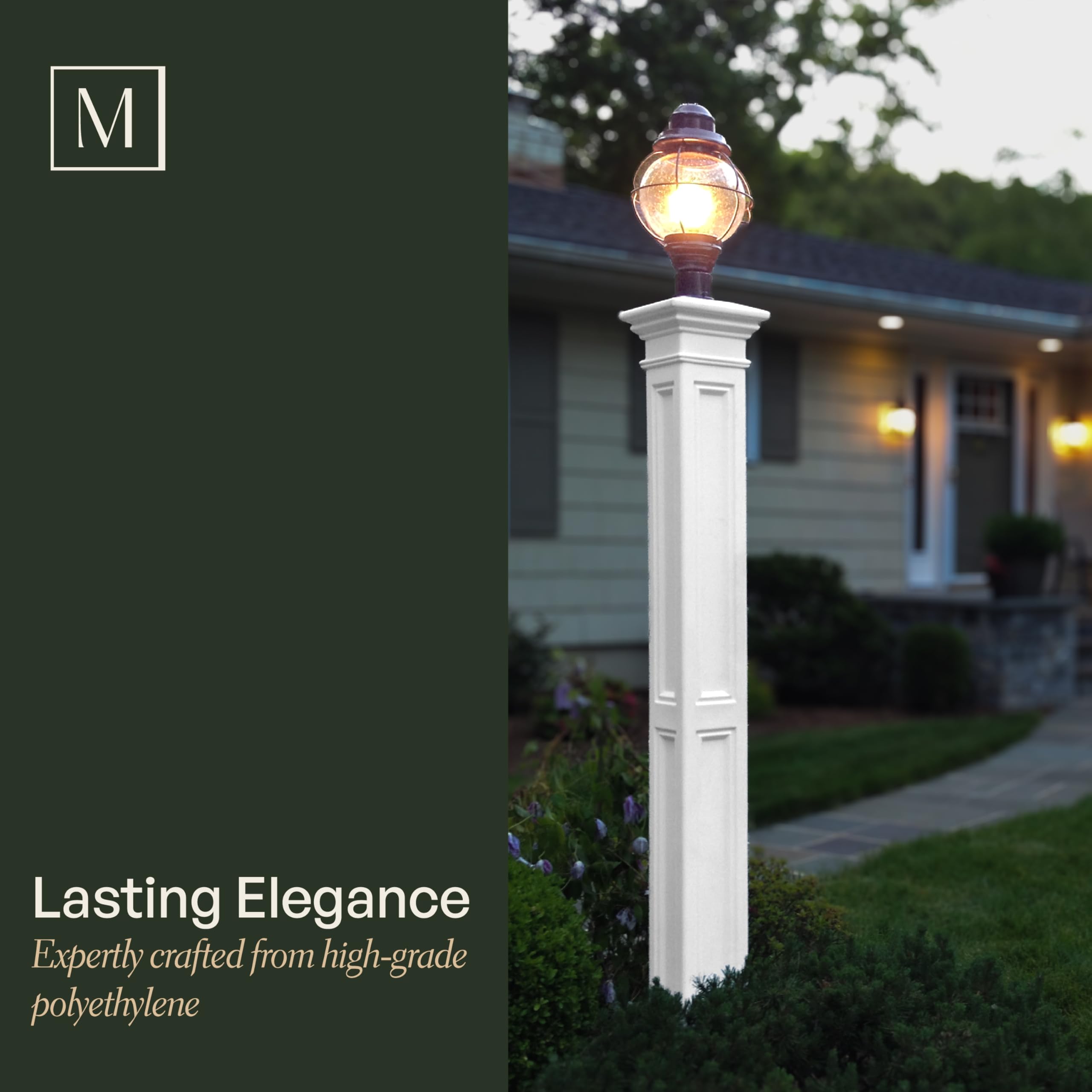 Mayne Liberty Heavy Duty Outdoor Lamp Post - Easy Install for Porch & Patio Lights, Weather & Fade Resistant, Shock Resistant, Long Lasting Outdoor Lighting Fixtures - Image 4