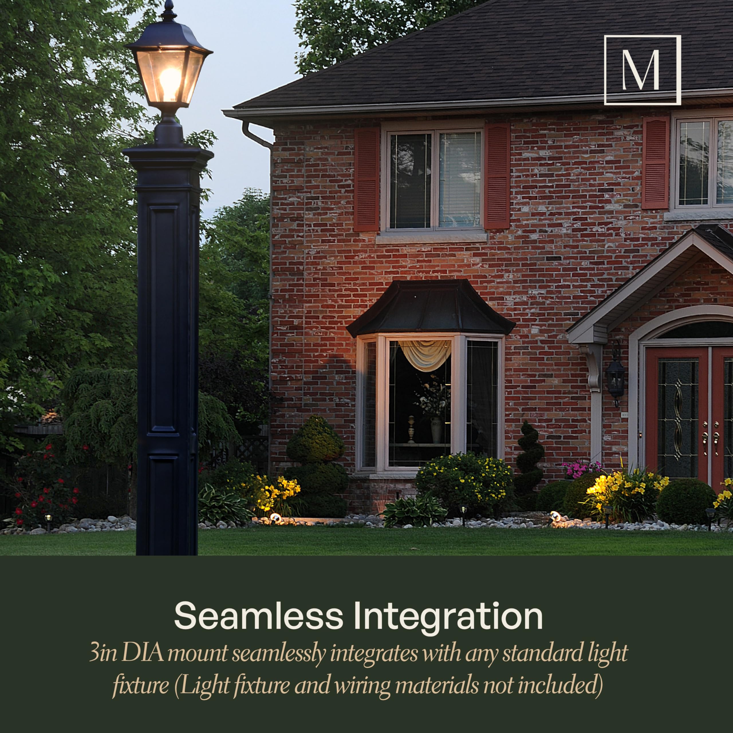 Mayne Liberty Heavy Duty Outdoor Lamp Post - Easy Install for Porch & Patio Lights, Weather & Fade Resistant, Shock Resistant, Long Lasting Outdoor Lighting Fixtures - Image 5