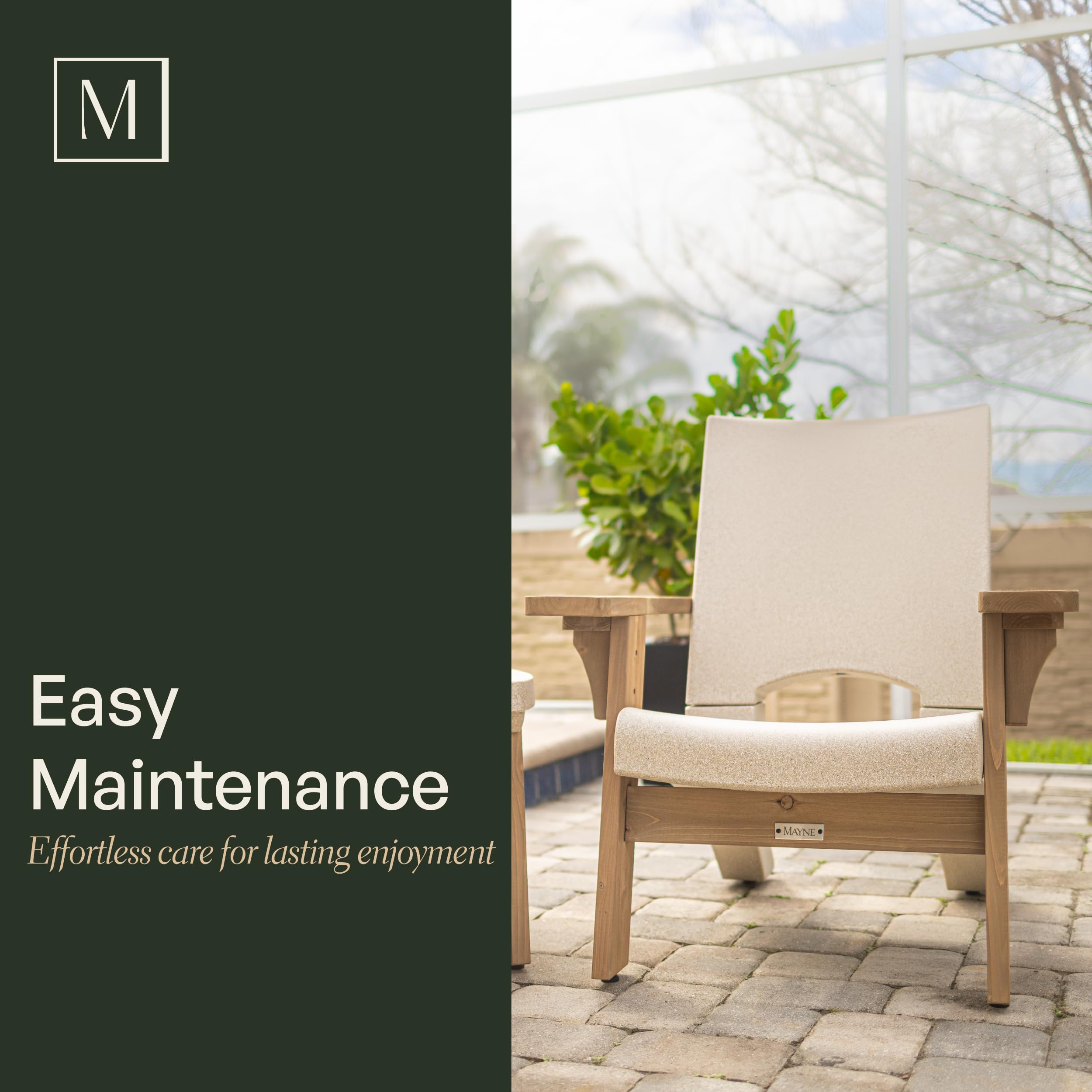 Mayne Mesa Outdoor Furniture Oversized Chair - Modern Patio Furniture with Built-in UV Inhibitors, Climates, Easy Assembly, Spacious Design, Supports Up to 350lbs - Image 6