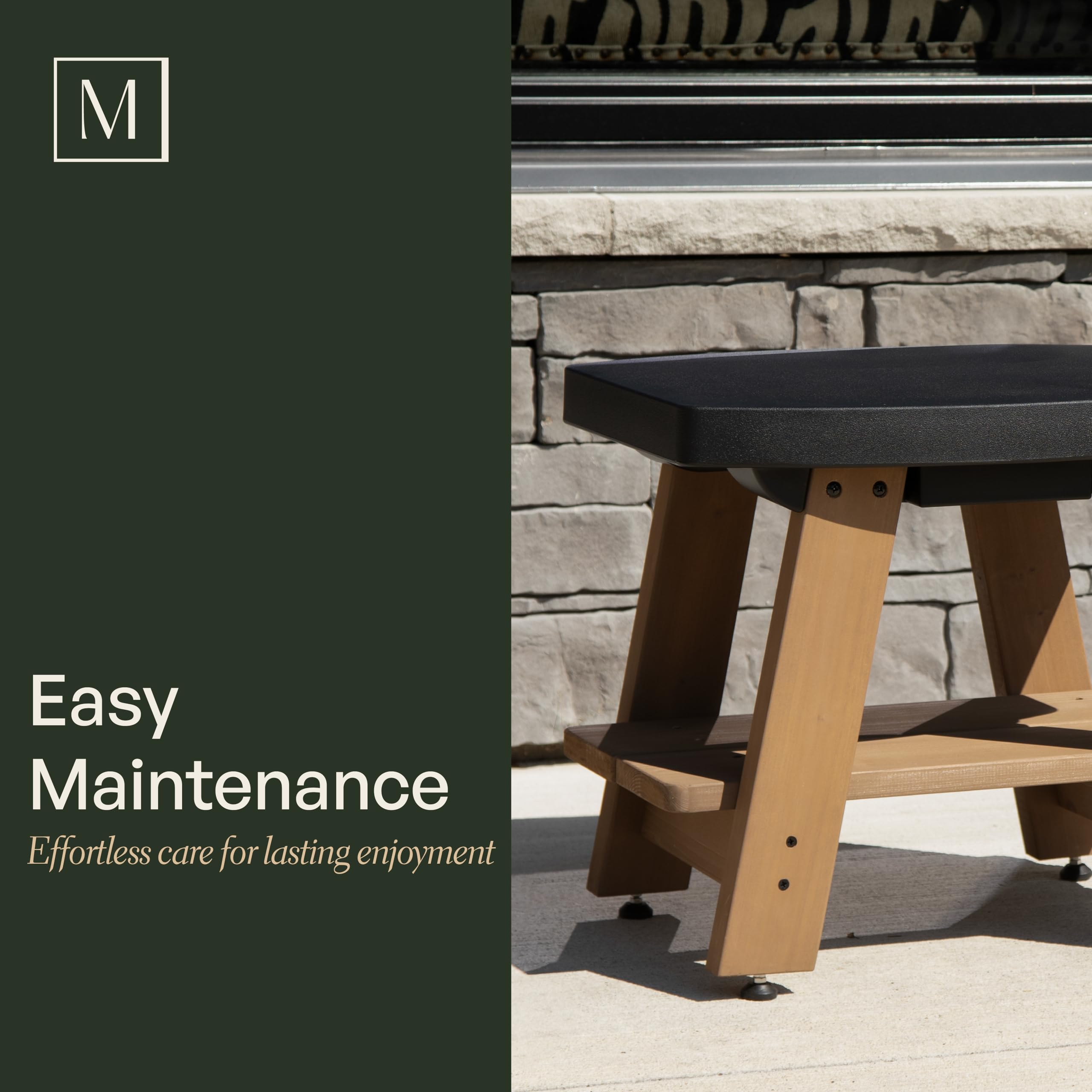 Mayne Mesa Weather Resistant 2-Tier End Table with Built-in UV Inhibitors, Easy Assemble Patio Furniture, Outdoor Furniture for Patio, Porch, Backyard - Image 4