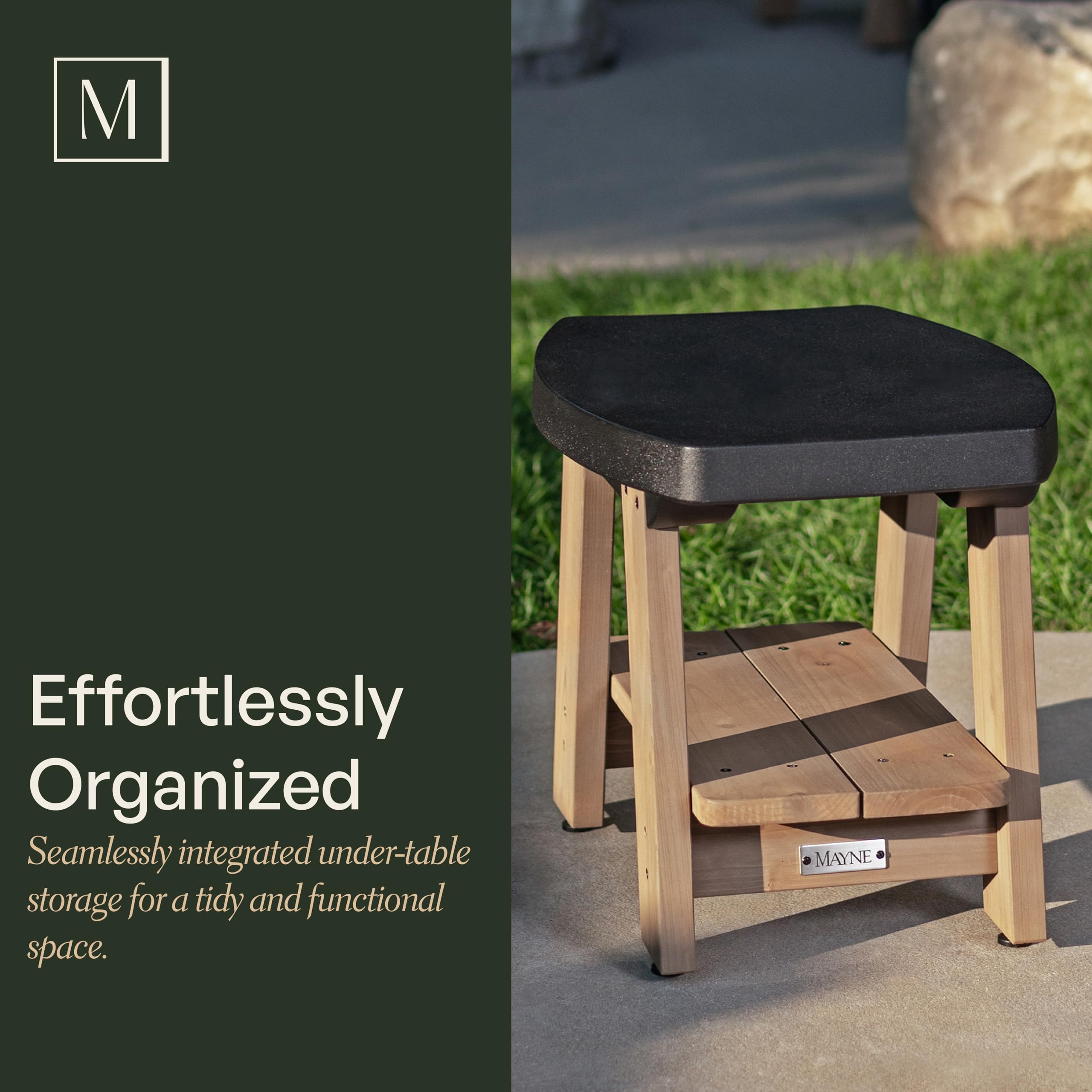 Mayne Mesa Weather Resistant 2-Tier End Table with Built-in UV Inhibitors, Easy Assemble Patio Furniture, Outdoor Furniture for Patio, Porch, Backyard - Image 5