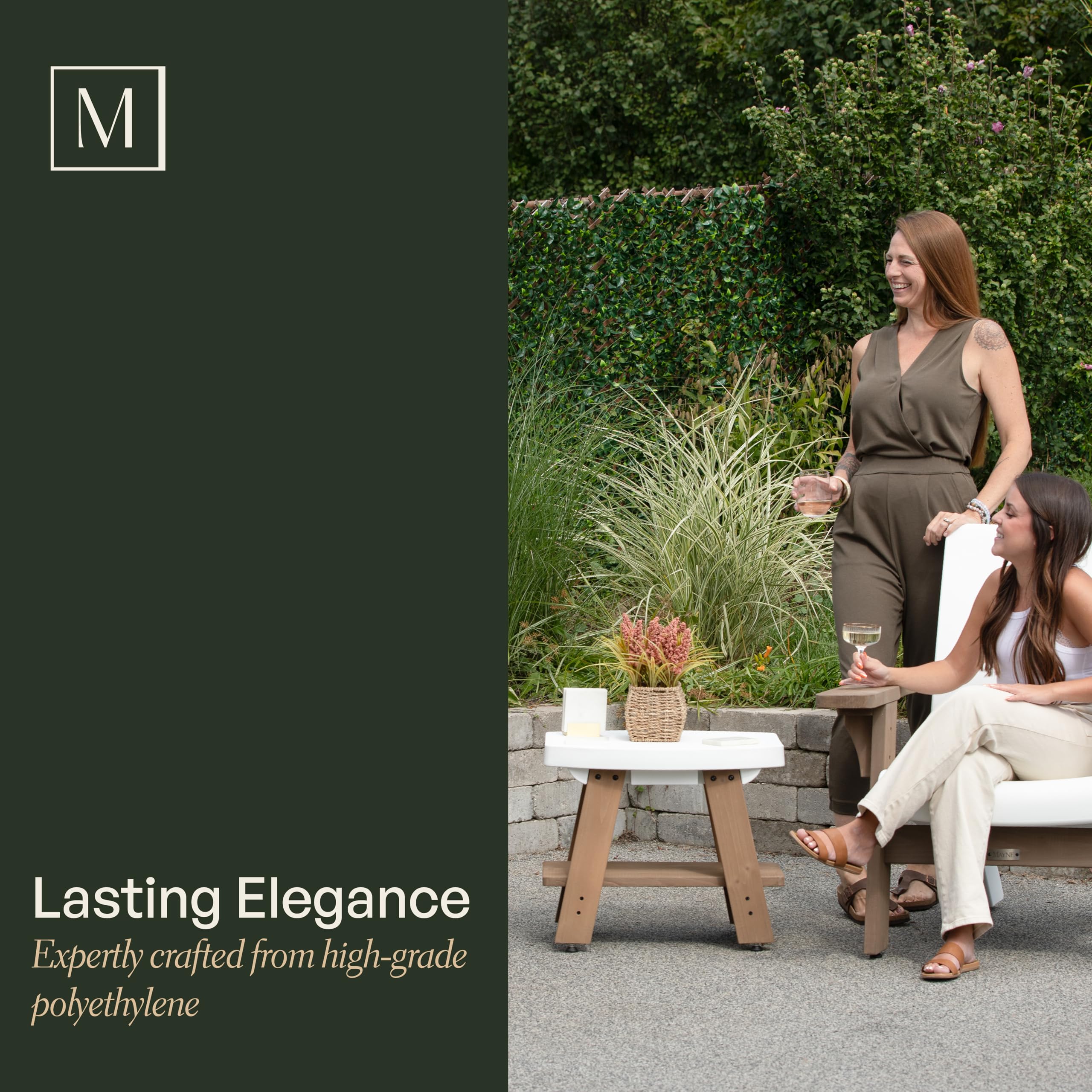 Mayne Mesa Weather Resistant 2-Tier End Table with Built-in UV Inhibitors, Easy Assemble Patio Furniture, Outdoor Furniture for Patio, Porch, Backyard - Image 6