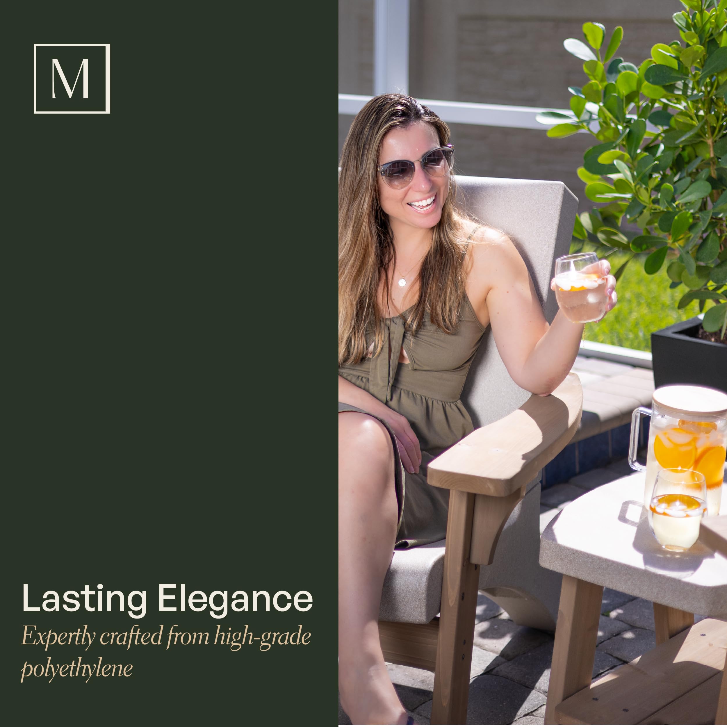 Mayne Mesa Weather Resistant 2-Tier End Table with Built-in UV Inhibitors, Easy Assemble Patio Furniture, Outdoor Furniture for Patio, Porch, Backyard - Image 4