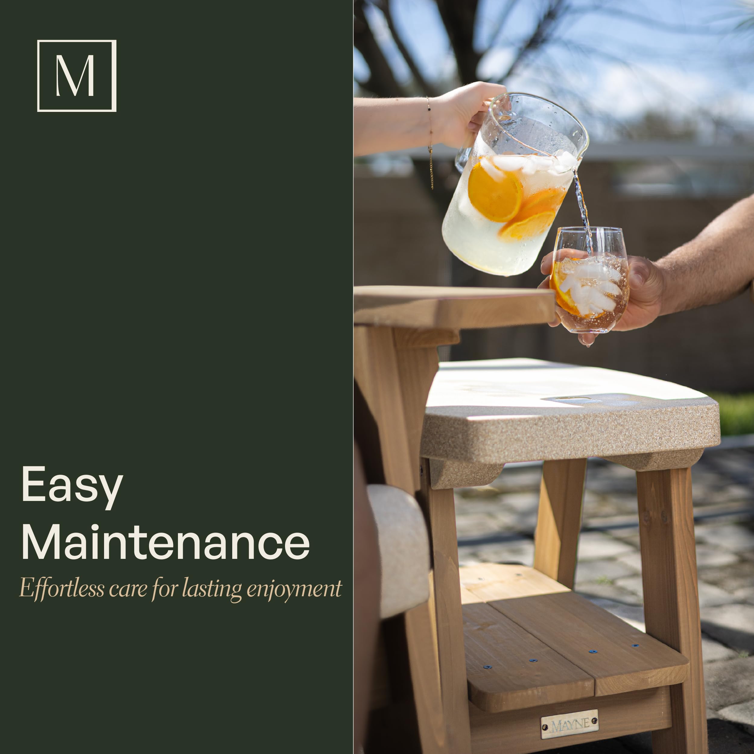 Mayne Mesa Weather Resistant 2-Tier End Table with Built-in UV Inhibitors, Easy Assemble Patio Furniture, Outdoor Furniture for Patio, Porch, Backyard - Image 5