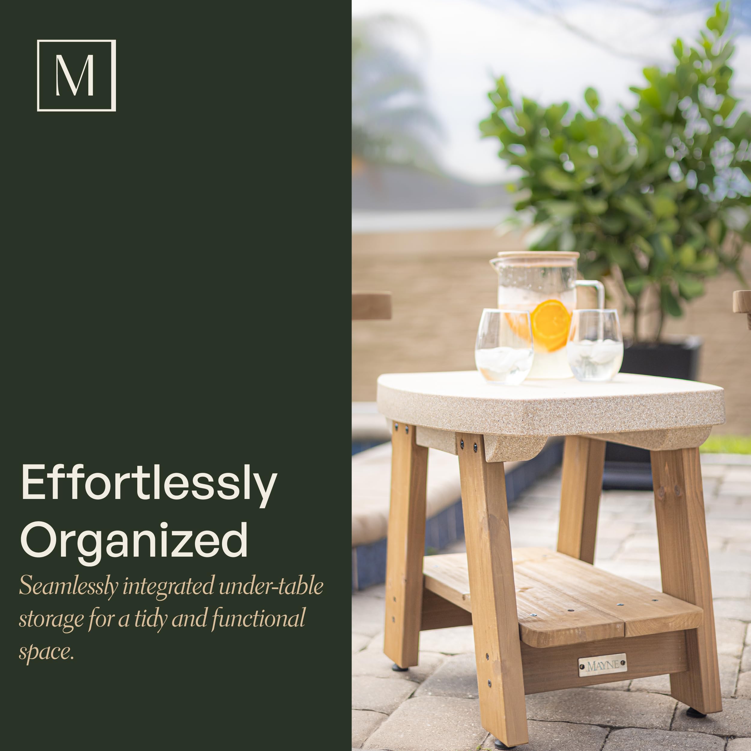 Mayne Mesa Weather Resistant 2-Tier End Table with Built-in UV Inhibitors, Easy Assemble Patio Furniture, Outdoor Furniture for Patio, Porch, Backyard - Image 6