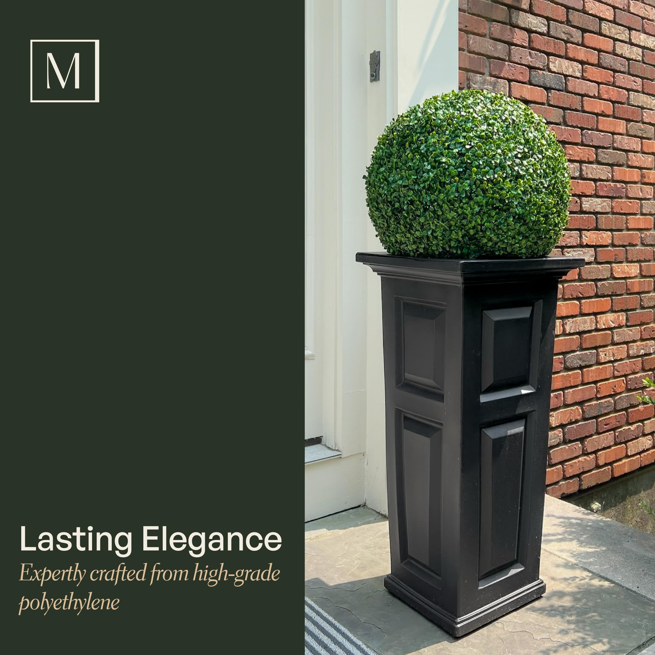 Mayne Nantucket 32-Inch Tall Planter – Self-Watering, Weather-Resistant Planter for Flowers – Durable Outdoor Design for Patio, Porch, or Entryway - Image 3