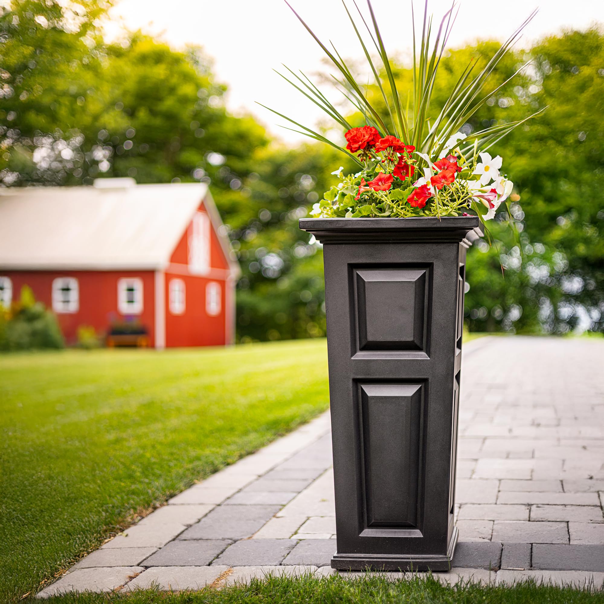 Mayne Nantucket 32-Inch Tall Planter – Self-Watering, Weather-Resistant Planter for Flowers – Durable Outdoor Design for Patio, Porch, or Entryway - Image 7