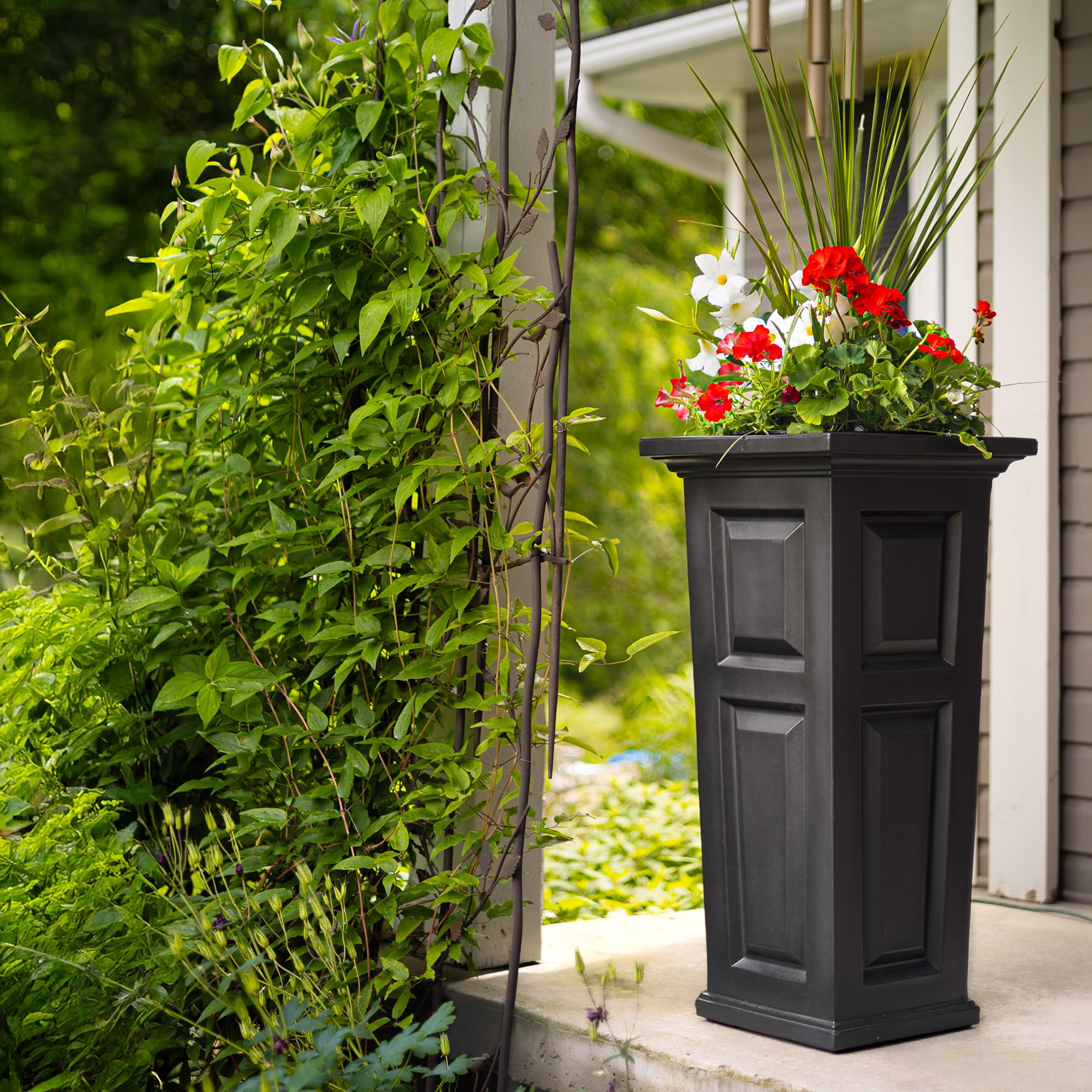 Mayne Nantucket 32-Inch Tall Planter – Self-Watering, Weather-Resistant Planter for Flowers – Durable Outdoor Design for Patio, Porch, or Entryway - Image 8