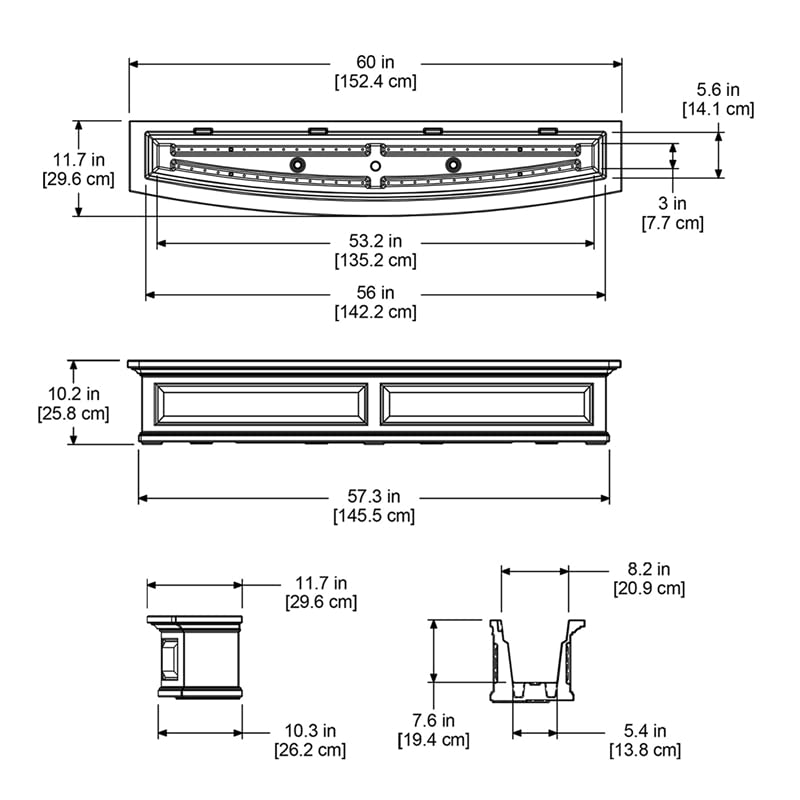 Mayne Nantucket 5ft Traditional Plastic Window Box in Espresso - Image 7