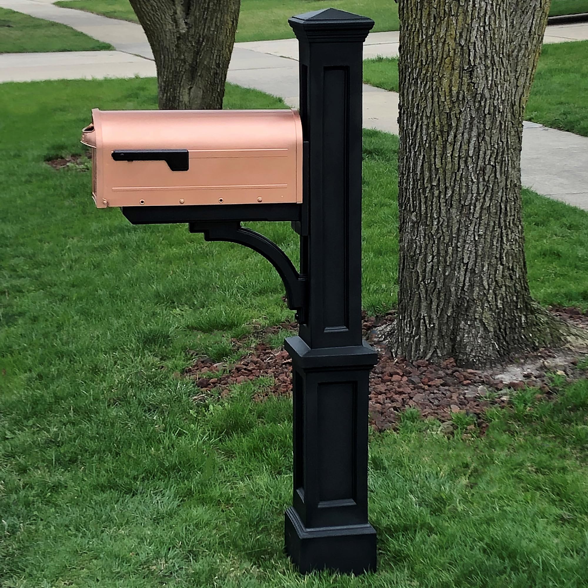 Mayne Newport Plus Mailbox Post with Standard Arm – Weather-Resistant, Durable Classic Design – Easy-to-Install Outdoor Mailbox Post - Image 6