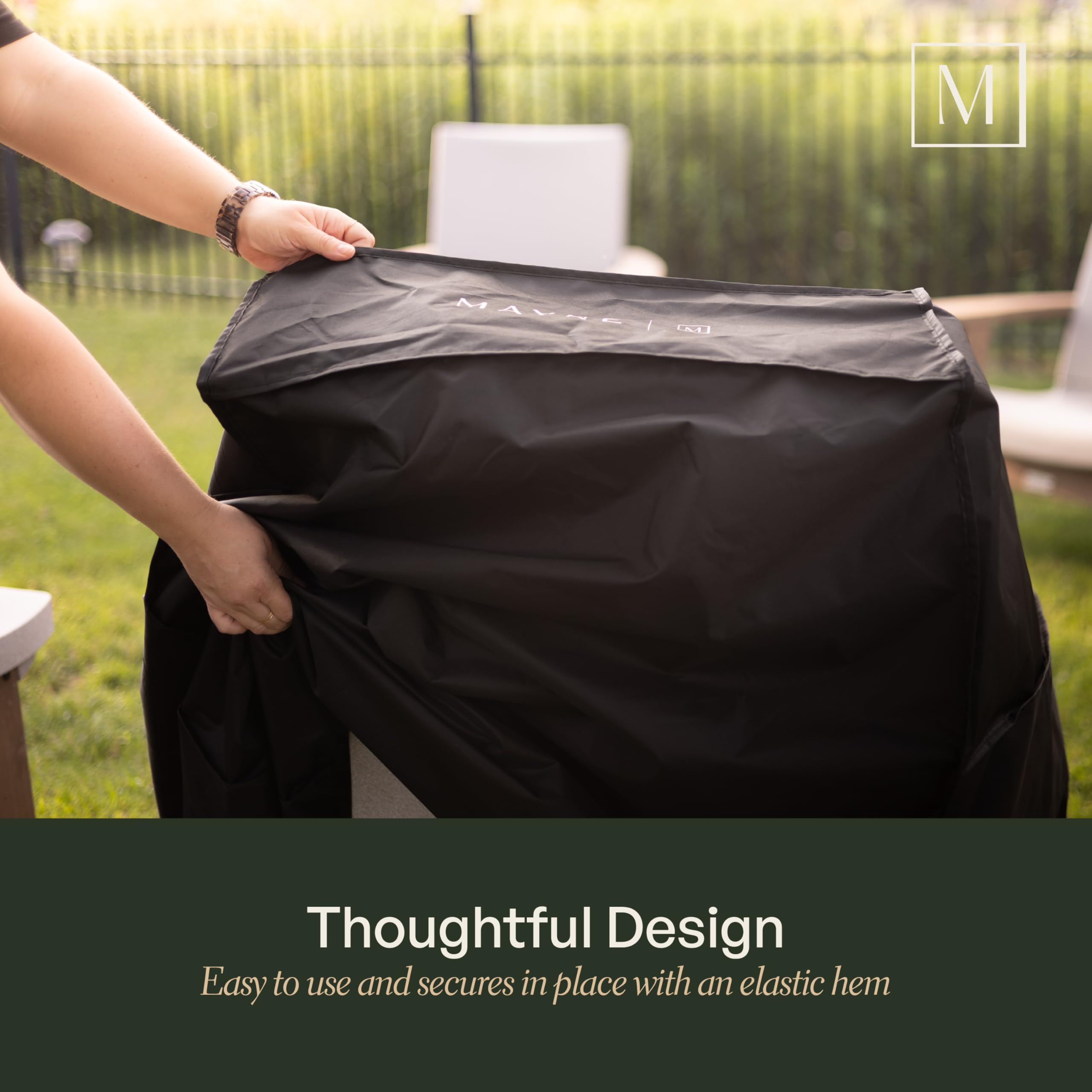 Mayne Premium Outdoor Chair Cover, Secured & Water-Resistant, Fits Mesa Patio Chair 35.5" W x 34" D x 37.5" H, Durable Protection for Outdoor Furniture, 2-Pack - Image 5