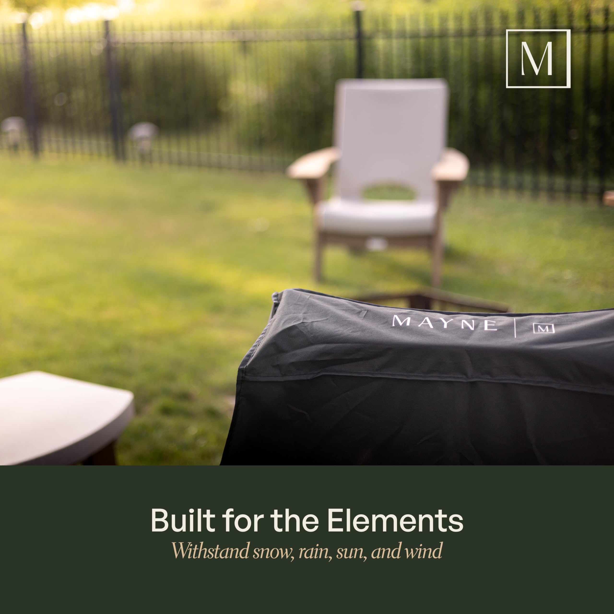 Mayne Premium Outdoor Chair Cover, Secured & Water-Resistant, Fits Mesa Patio Chair 35.5" W x 34" D x 37.5" H, Durable Protection for Outdoor Furniture, 2-Pack - Image 6