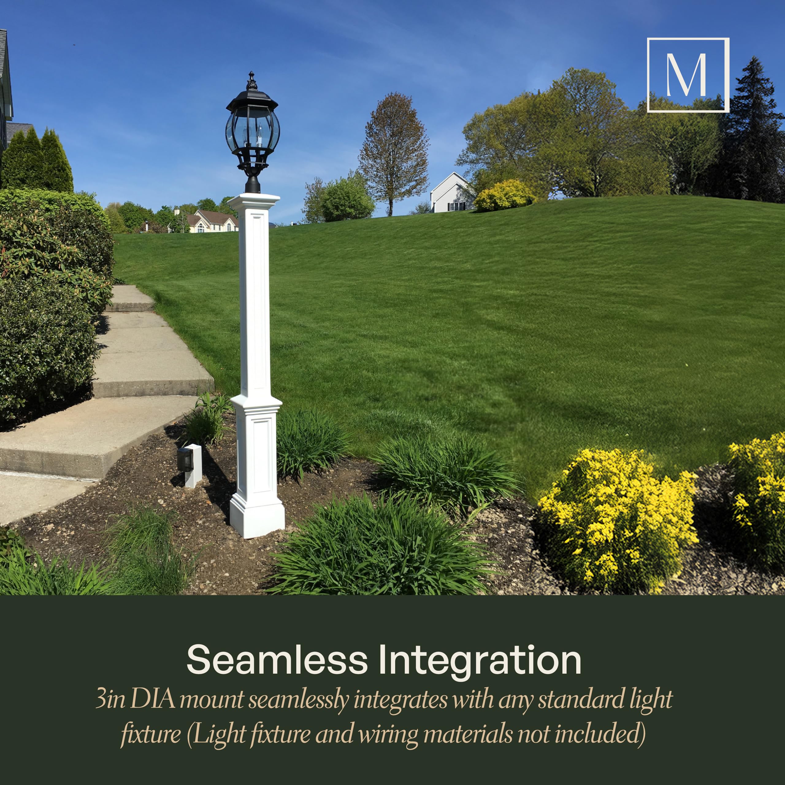 Mayne Signature Heavy Duty Outdoor Lamp Post - Easy Install for Porch & Patio Lights, Weather & Fade Resistant, Shock Resistant, Long Lasting Outdoor Lighting Fixtures - Image 3