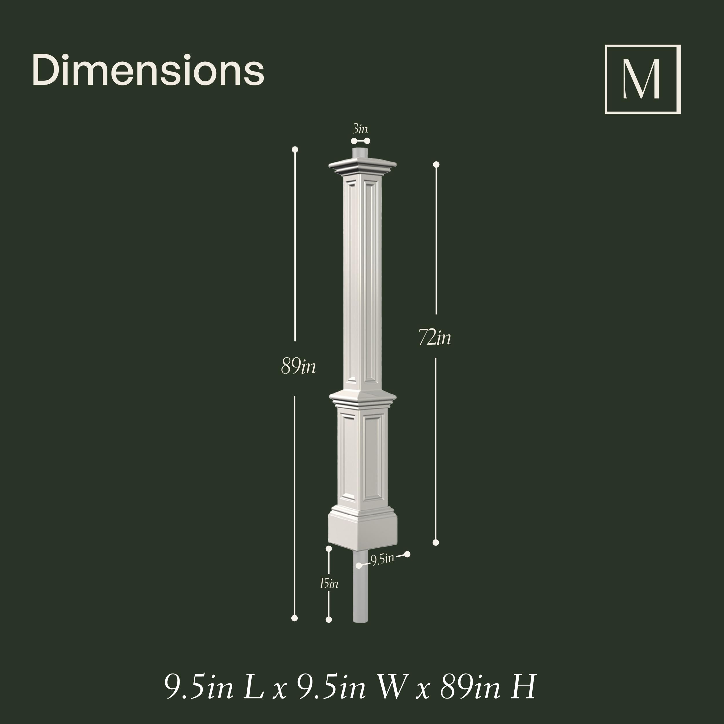 Mayne Signature Heavy Duty Outdoor Lamp Post - Easy Install for Porch & Patio Lights, Weather & Fade Resistant, Shock Resistant, Long Lasting Outdoor Lighting Fixtures - Image 4