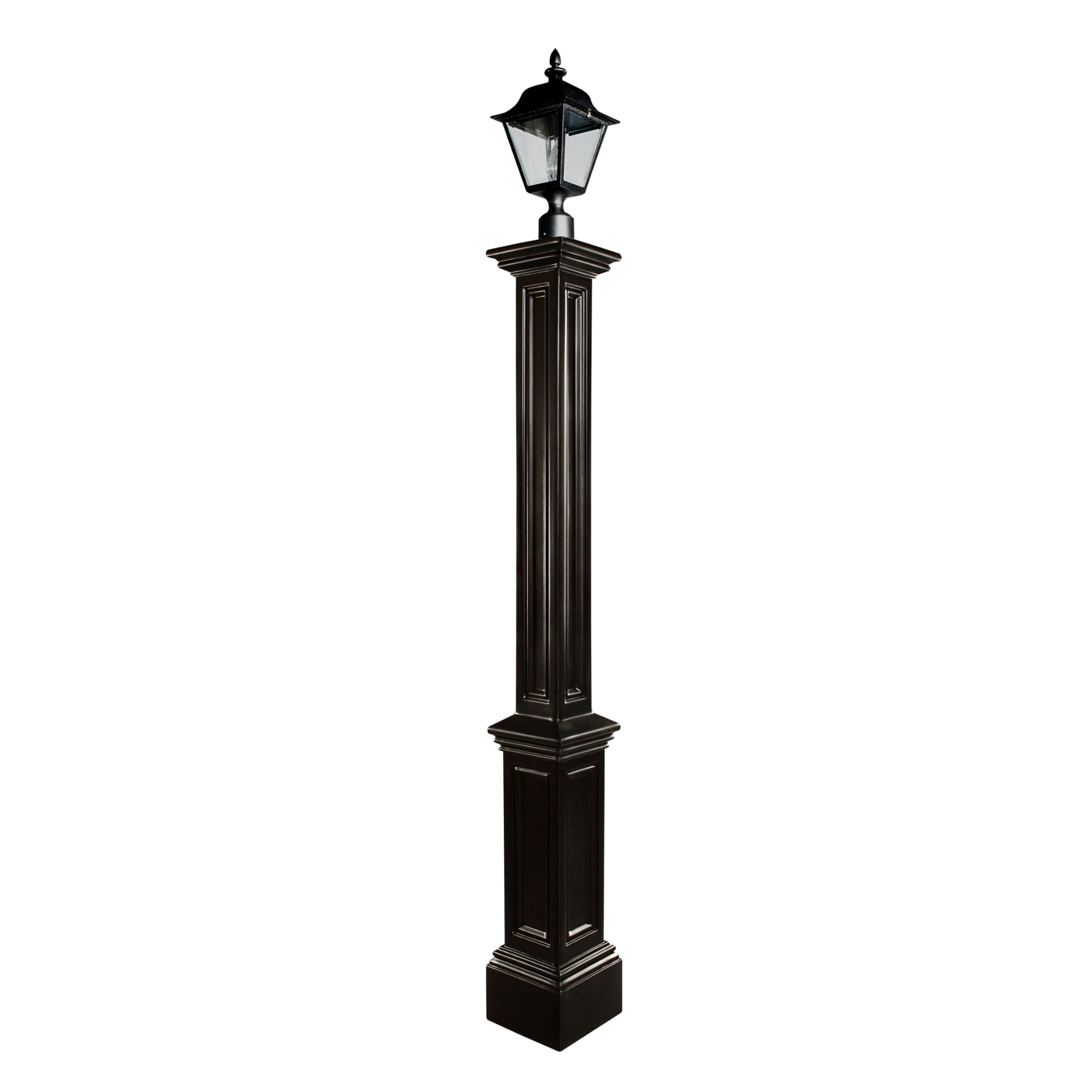 Mayne Signature Lamp Post - Black - Dimensions: 9.5in L x 9.5in W x 72in H - Fade Resistant - Polyethylene Lamp Post (5837-B) - Image 6